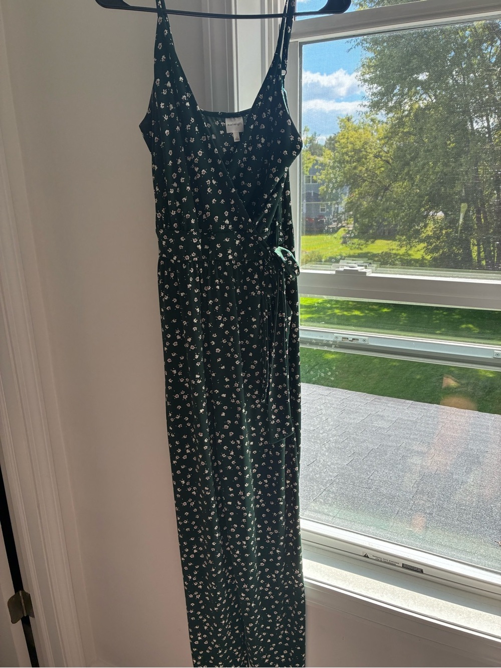 Green Floral Wrap Long Jumpsuit– Women's Summer Dress